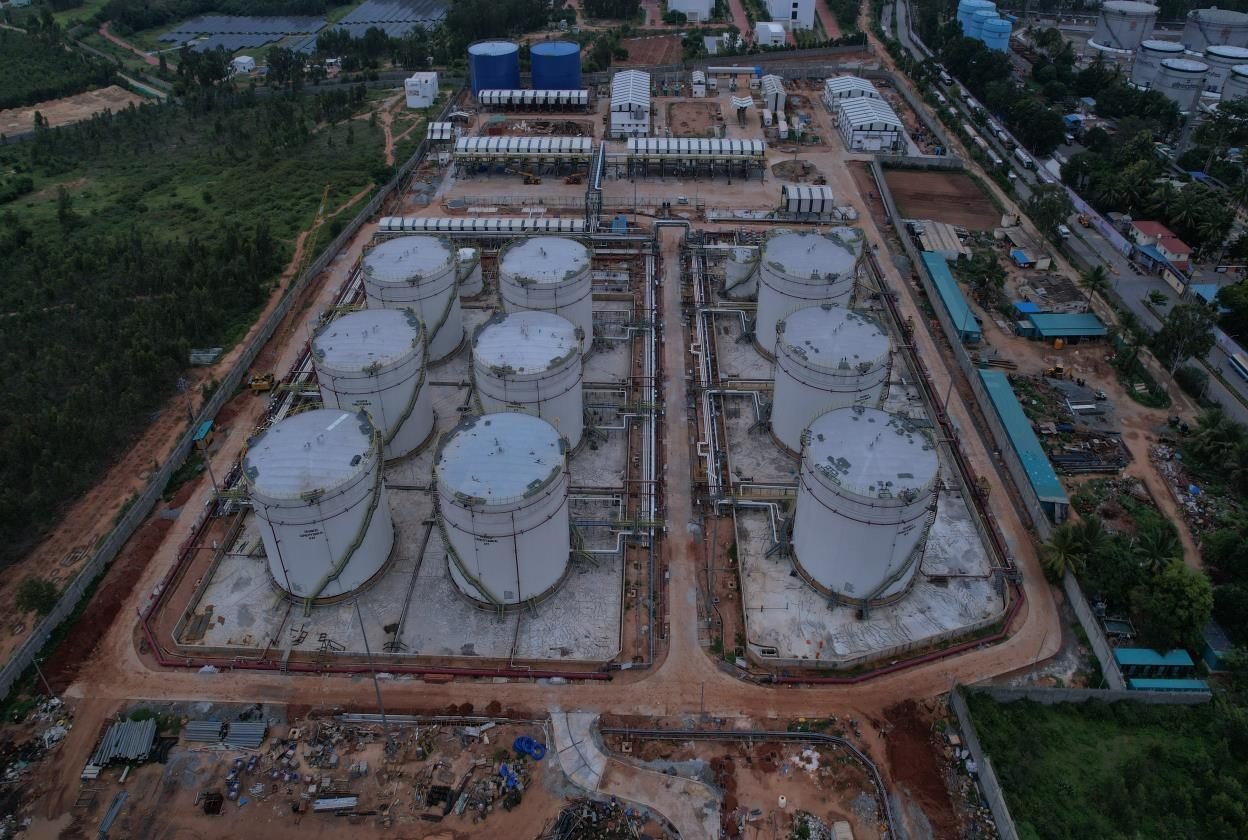 Aerial View — Tank Farm Construction