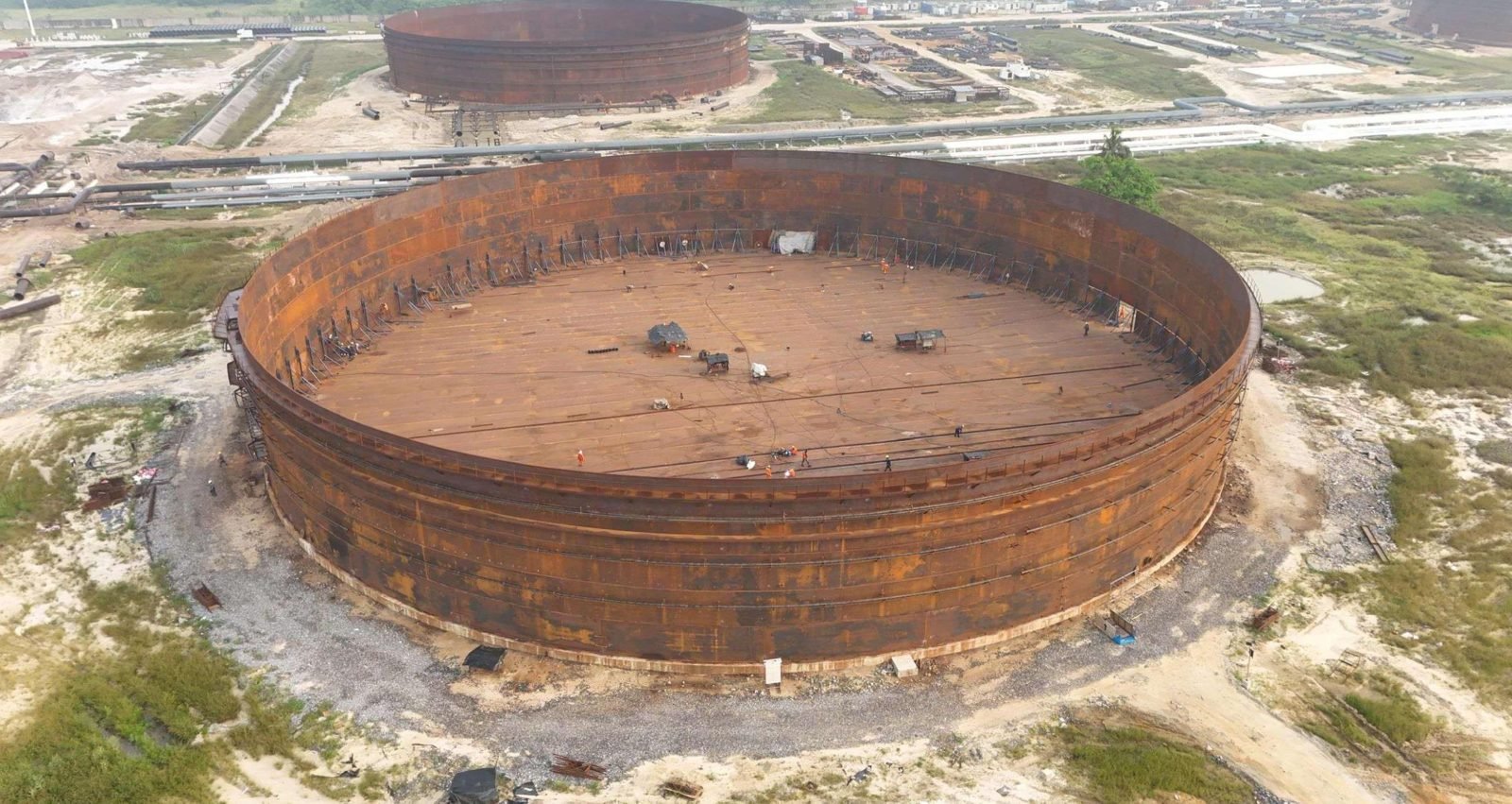 Aerial View Tank Foundation Site